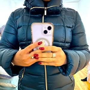 Karl Lagerfeld green bubble coat